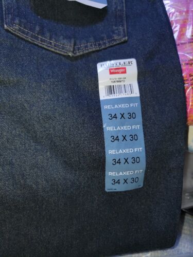Wrangler Rustler Mens and Big Mens Relaxed Fit Jeans Size 34x30 Tinted Dark - Picture 5 of 5