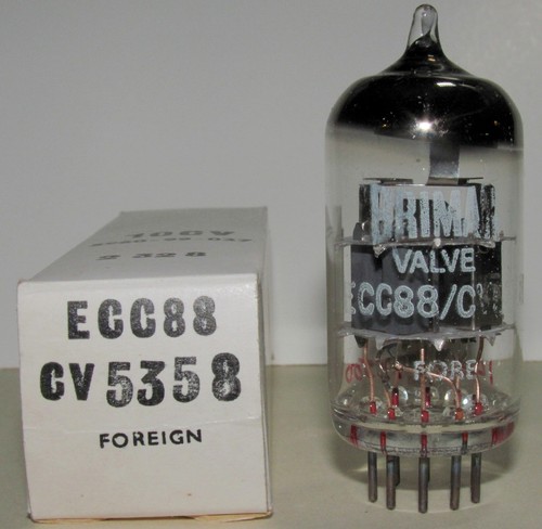 ECC88/CV5358 BRIMAR NOS BOXED VALVE/TUBE - 第 1/1 張圖片