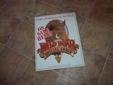 Vintage WILD BOAR BEER POSTER SIGN Georgia Ga Dubuque IOWA Ia Bar Tavern Saloon