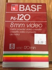 BASF P6-120 8mm VIDEO CAMCORDER CASSETTE TAPE 120 MINUTES NEW  SEALED