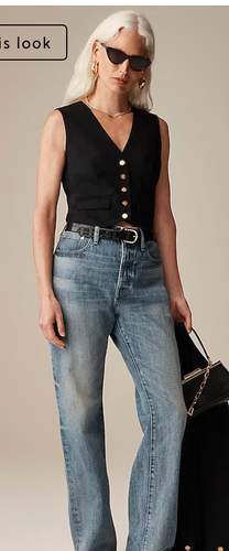 J.Crew $198 Classic vest in Italian bi-stretch wool blend Black Size 10 CC420