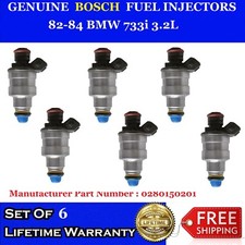 6x OEM Best Upgrade Fuel Injectors For 82-84 BMW 733i 3.2L  #0280150201