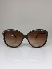 New Vintage Stendhal Quartz Sunglasses Brown w/ Swarovski Crystals Paris France