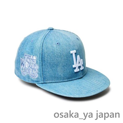 NEW ERA 59FIFTY Denim Los Angeles Dodgers World Series Side Patch 14388865