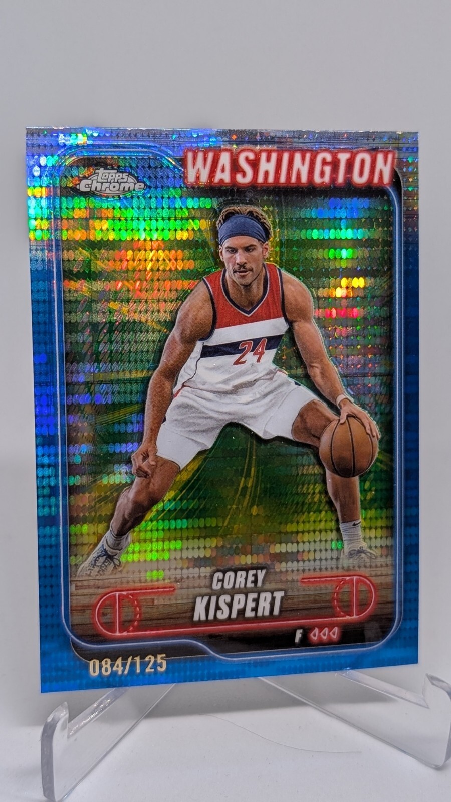 2024-25 Topps Chrome Basketball Corey Kispert #72 Blue Sonar Refractor - /125
