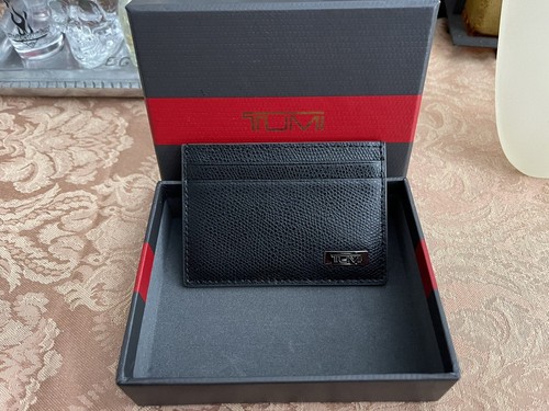Tumi 1304206153 Slim Card Case Leather Wallet - Black