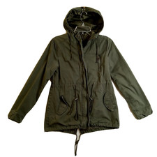 Papaya Jacket Womens Small Army Style Olive Drab Green Cotton Outer