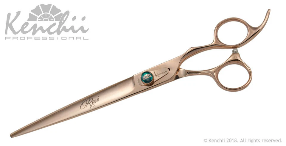 Kenchii Grooming Rose Gold Line Shears - FREE RAKE INCLUDED -Choose Shear or Set