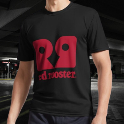 red rooster fast food restaurant Logo T-Shirt Funny Size Mode American T-shirt