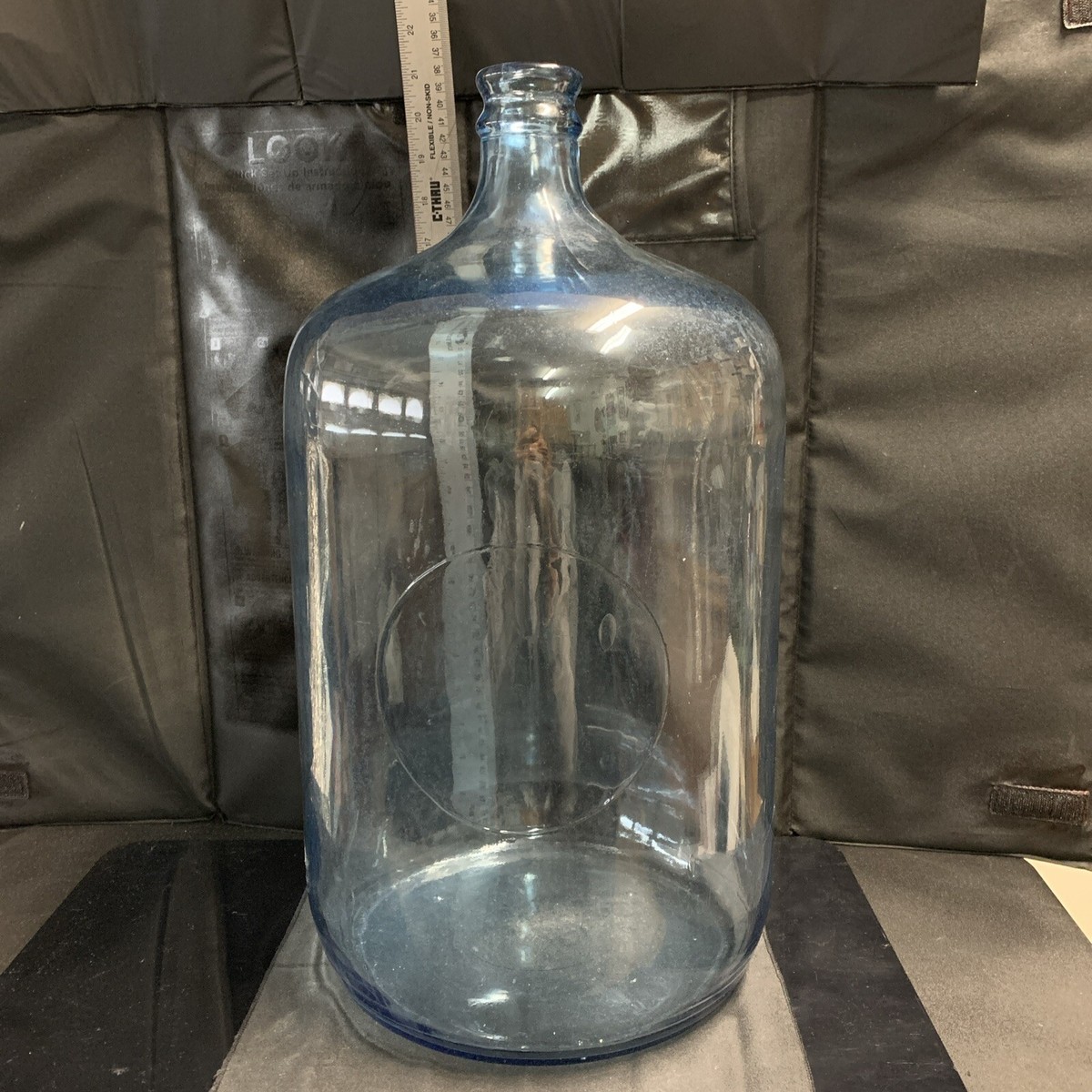 Vintage 5 Gallon Glass Water Bottle Jug Blue Tint Approximately 21 high |  eBay