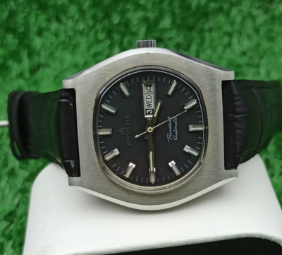 GENUINE ANTIQUE HELVETIA PRESIDET AUTOMATIC WATCH RARE SWISS 60s