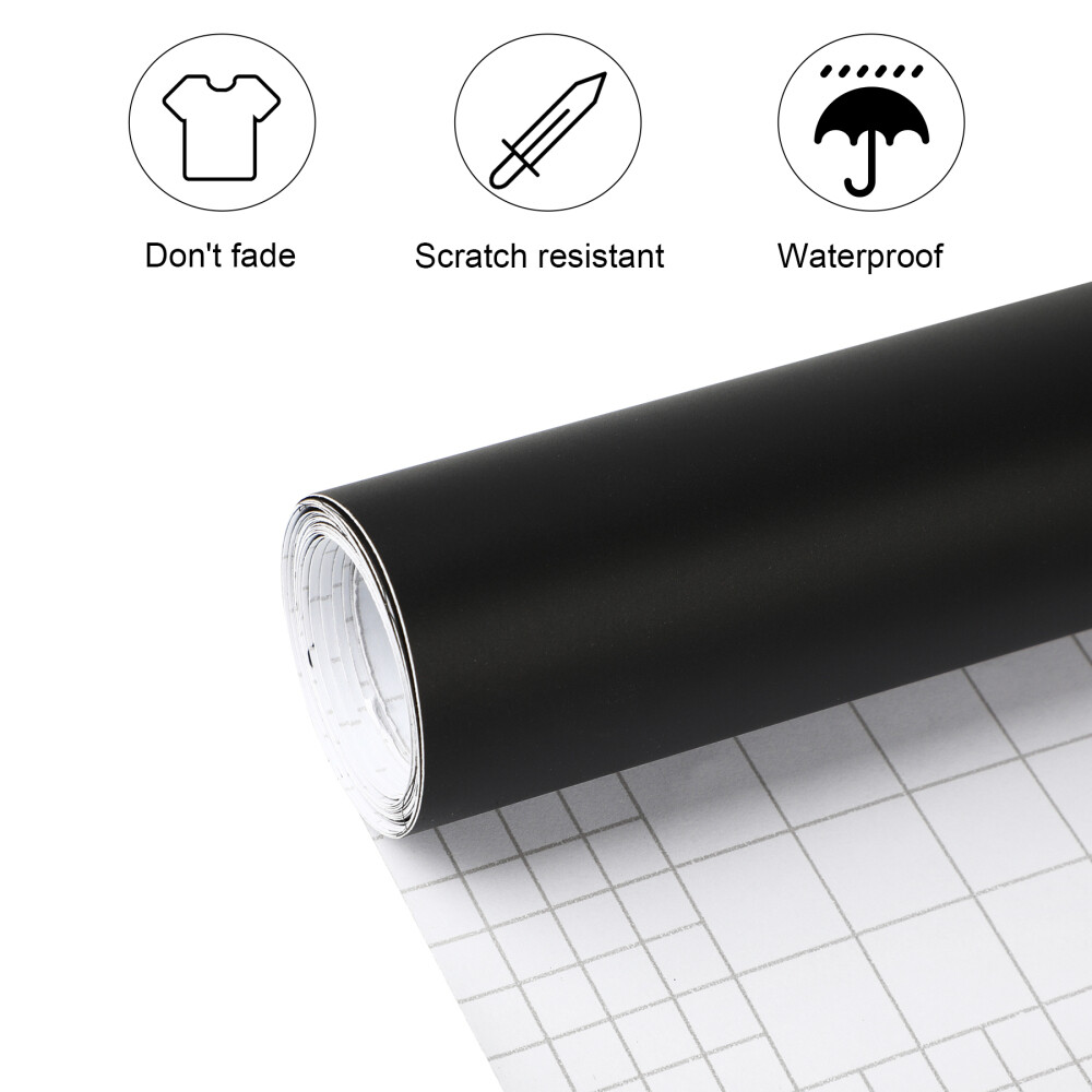 30,5 X 152,4 Cm Schwarze Vinylfolie, Auto-Aufkleber