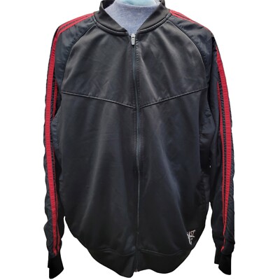 Unisex Black Long Sleeve Jacket Double Red Stripe Sz 2XL ~ Everlast Sport