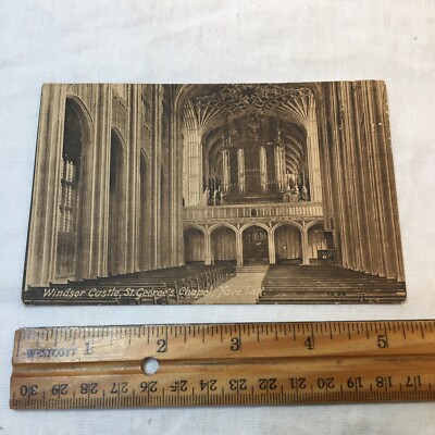 Postcard Windsor Castle England St George's Chapel Nave East Vintage | eBay