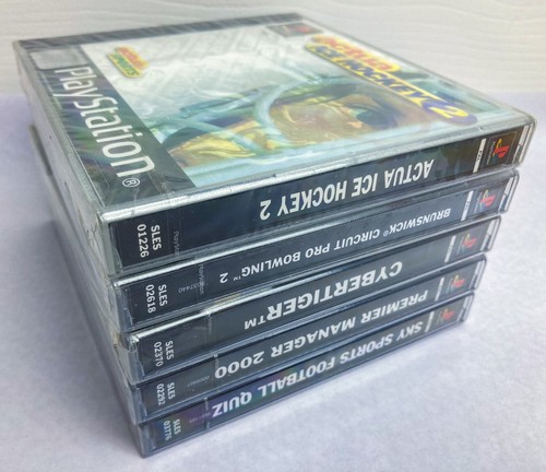 5 SONY PS1 NEW & SEALED GAMES BUNDLE - Ice Hockey, Bowling, Football, CyberTiger - Picture 4 of 17