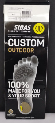 Sidas Custom Outdoor Antibacterial Insoles (Sz XL) (Made in France)..New in Pkg