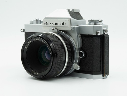 Nikon Nikkormat FT2 Chrome 35mm Film SLR Camera w/50mm f/2 Non- Ai Lens - Picture 7 of 12