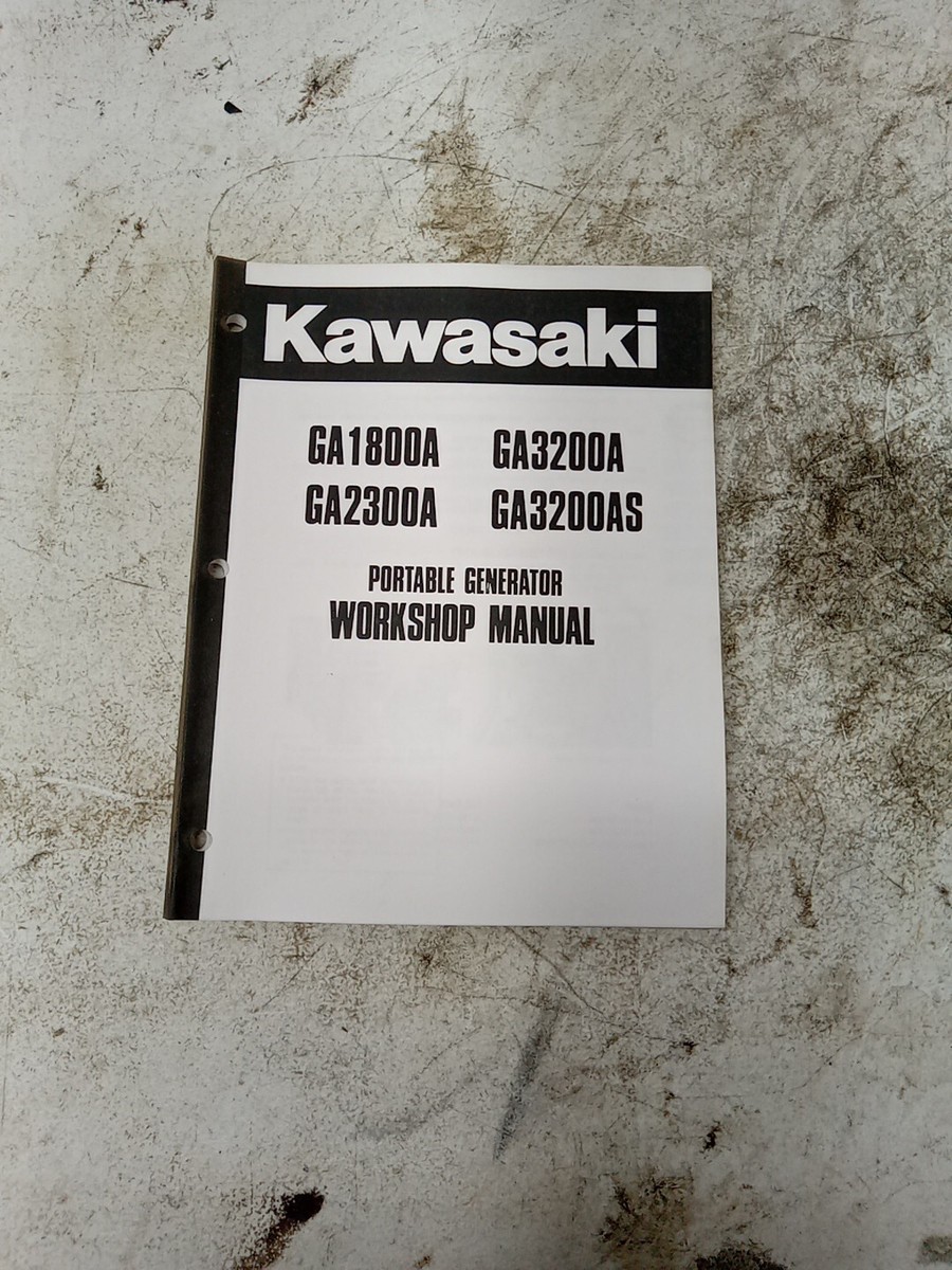 KAWASAKI PORTABLE GENERATOR(see cover list )WORKSHOP MANUAL 99924