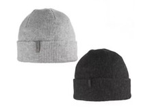 BULA MERINO WOOL BLEND BEANIE HAT STOCKING CAP  2 PACK UNISEX GRAY BLACK New