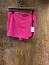 Women NWT "Sincerely Jules" rose color asymmetrical wrap SKORT Size Large
