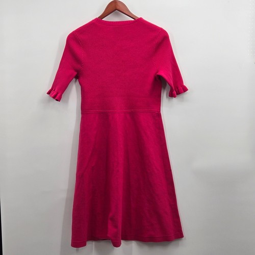Abito maglione Kate Spade rosa scuro scollo a V taglia grande rosa brillante lunghezza ginocchio - Foto 7 di 7