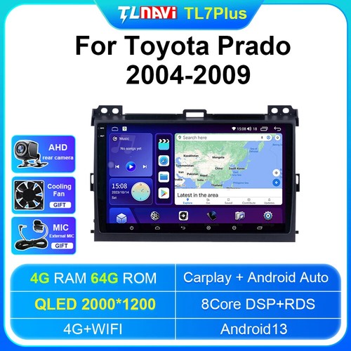 Carplay AndroidAuto Car For Toyota Land Cruiser Prado 120 2004-2009 Player GPS - Picture 39 of 48