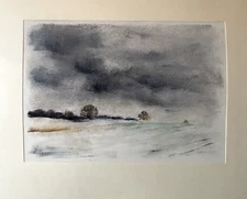 Franz Ehmke 1928-2018 GDR Painter °Berlin° Snow Winter At Lübars Fields Acre