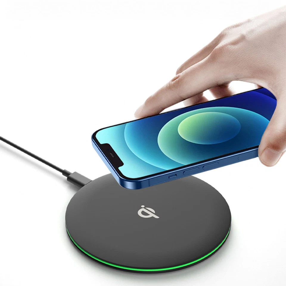 Wireless Charger 15W Qi Charging - Wireless Charging Pad Fast Charger - Schwarz - Bild 3 von 4