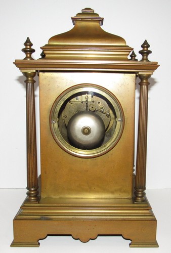 Antique Japy Freres French Bronze & Porcelain Delft Tablets Clock 8-Day - Picture 8 of 14