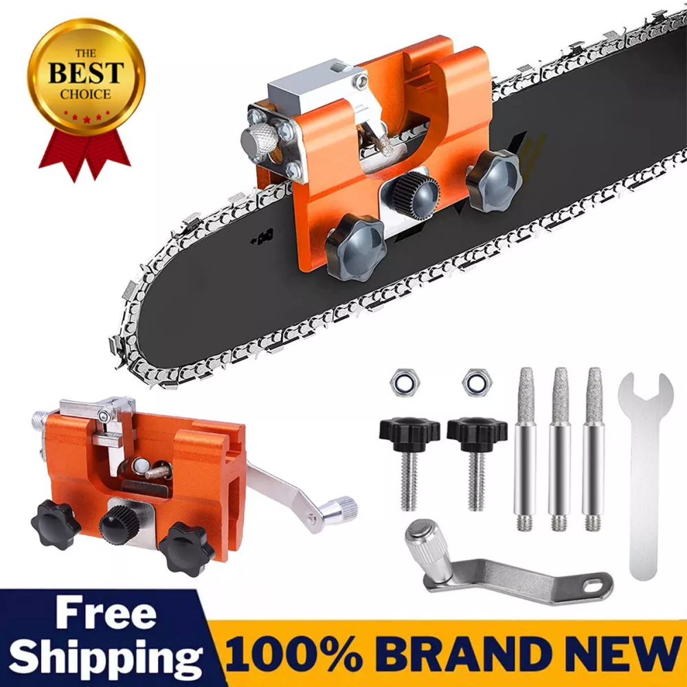 Chainsaw Chain Sharpening Jig Portable Hand Crank Timberline Sharpener Tool Set