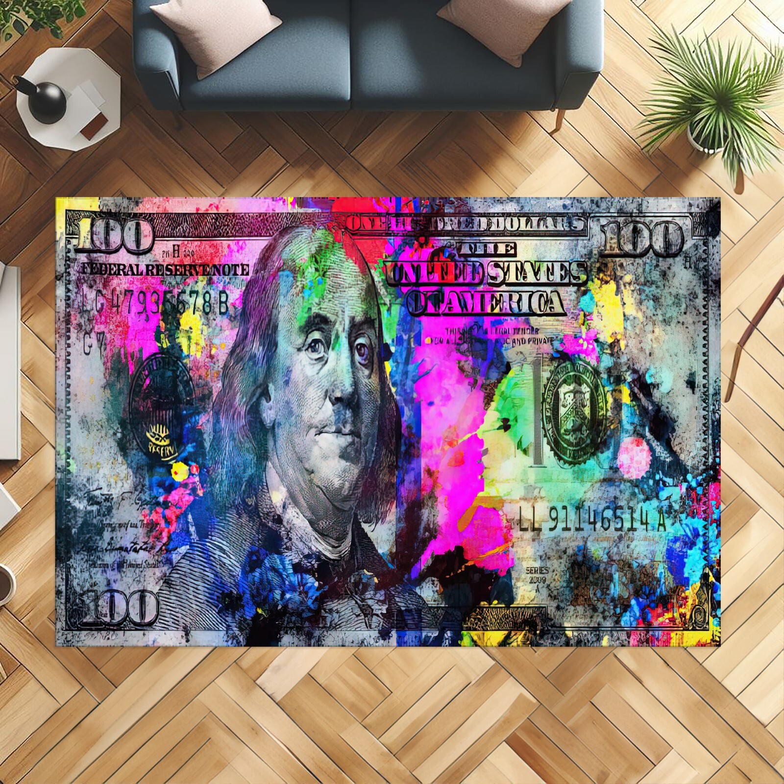 Dollar Rug, Money Rug, 100 Dollar Bill Rug, Area Rug, Popular Rug ...