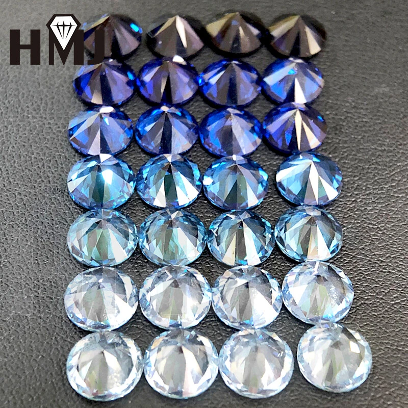 2pcs 3-15mm Blue Spinel Round Loose Gemstone Natural Flawless Certified Jewelry - Image 4 of 4