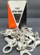 New 24 Count Sta-kon D8-38 Non-Insulated Ring Terminal 8 AWG  3/8" Stud NOS