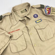 BOY SCOUTS Of America Shirt Mens Large VENTED Uniform BSA Microfiber Scout