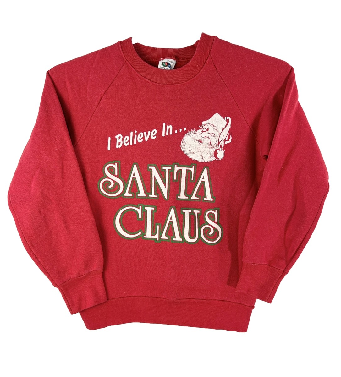 トップス N&N STORE I BELIVE IN SANTA SWEAT Vintage 90s I Believe In Santa Christmas Crewneck Sweatshirt