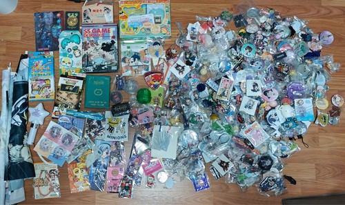 Miscellaneous Anime Lot New And Used Items Huge Lot Of Merchandise Pins and toys