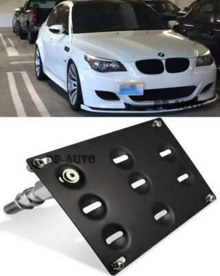 For BMW E60 5-Series M5 Tow Hook Hole Cover License Plate Bracket Mount Holder