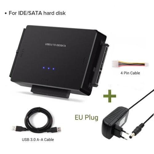 USB 3.0 zu SATA IDE Festplatte Adapter Konverter Kabel für 3,5 2,5 Zoll HDD/SSD D - Bild 7 von 10