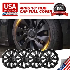 For 2017 - 2022 Tesla Model 3 Hubcap Wheel Cover 18 inch 4 Pcs Hub Cap Cover