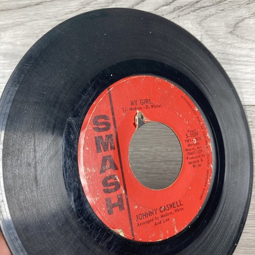 Johnny Caswell My Girl / Hot Dogs 45 RPM 7” Vinyl Smash Records - Picture 8 of 16
