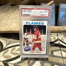 1977-78 O-PEE-CHEE #127 TOM LYSIAK PSA 8 NM-MT Atlanta Flames