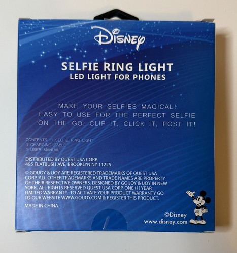 Disney Mickey Mouse And Friends Selfie Ring LED Light For Cellphone Phone MINNIE - Photo 2 sur 7