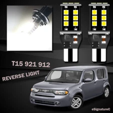 2 x Backup Reverse Light 921 T15 LED Bulb For 2009 - 2014 Nissan Cube White