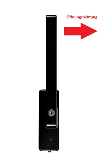 GU Sliding Door Swivel Handle K-13971-02-L-5, Brown, DIN Left, Lockable - Picture 2 of 6