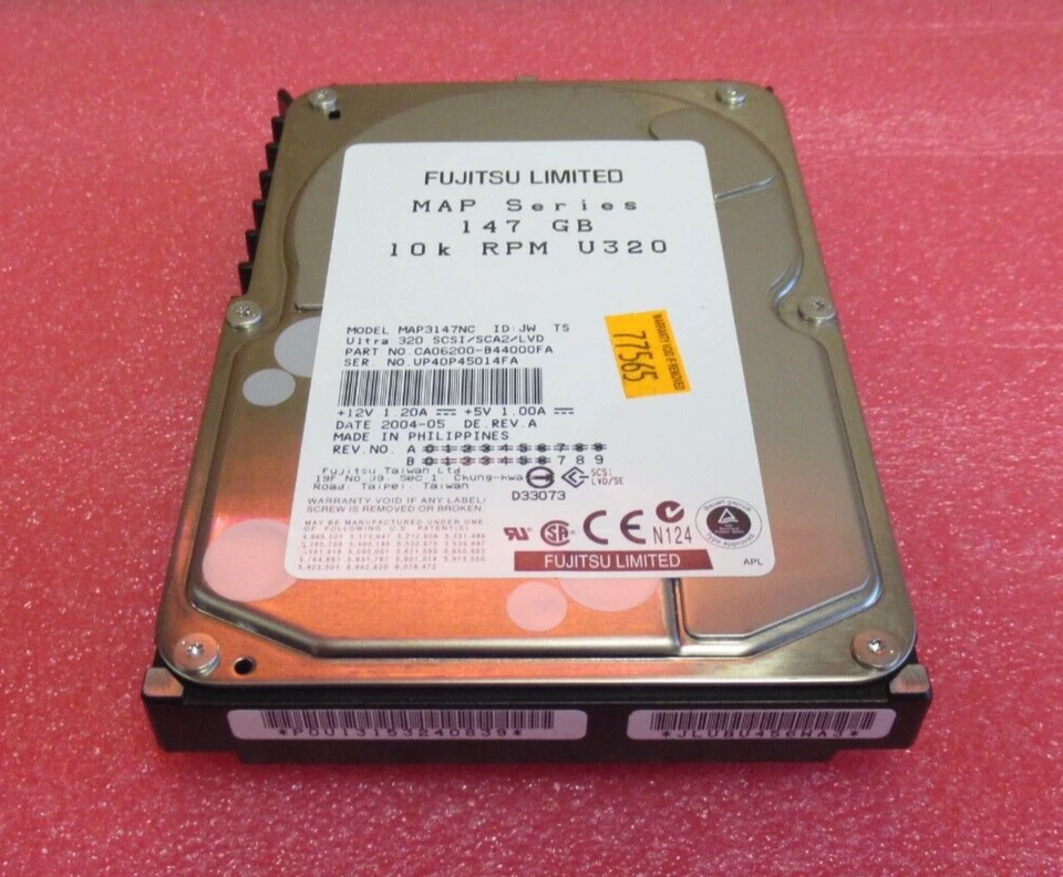 Fujitsu MAP3147NC Enterprise 147GB 10000RPM U320 SCSI 80P 8MB 3.5" Internal HDD - Image 2 of 4