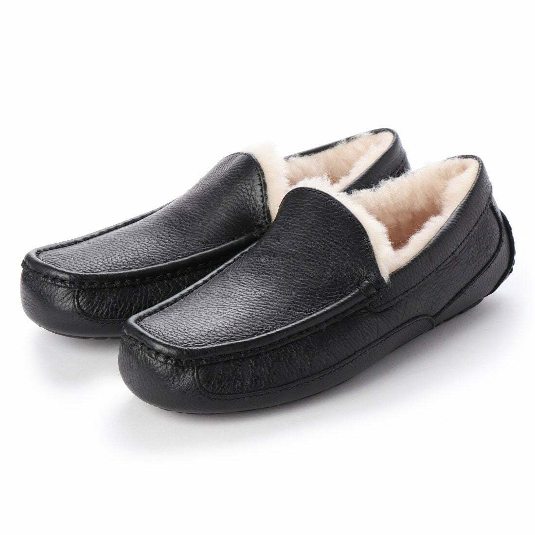 ugg ascot black leather