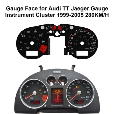 Zifferblatt für Audi TT Jaeger-Instrumentencluster 280 km/h - Bild 1 von 4