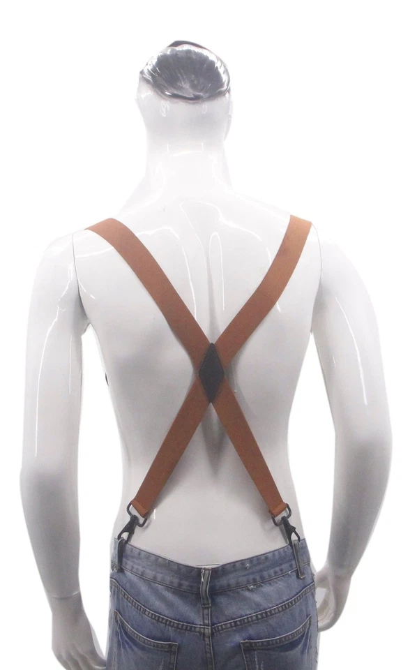 Tirantes para hombre ganchos giratorios X tirantes traseros con 4 soportes de alta resistencia Bel... Foto 4 de 4
