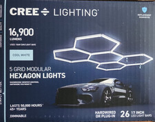 Cree Lighting 5 Grid Modular Hexagon Led Garage Lights 16900 Lumens 26 Light Bar