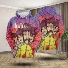 The Beatles Colorful Pullover Hoodie, Music Lovers Hoodie Size S-5XL, For Men